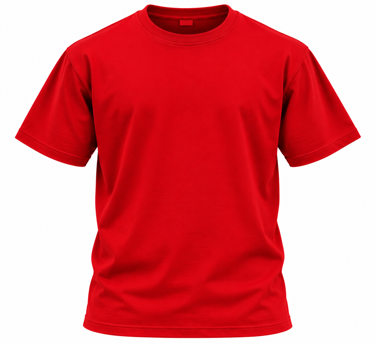 Cotton Round Neck T-Shirt (Red)