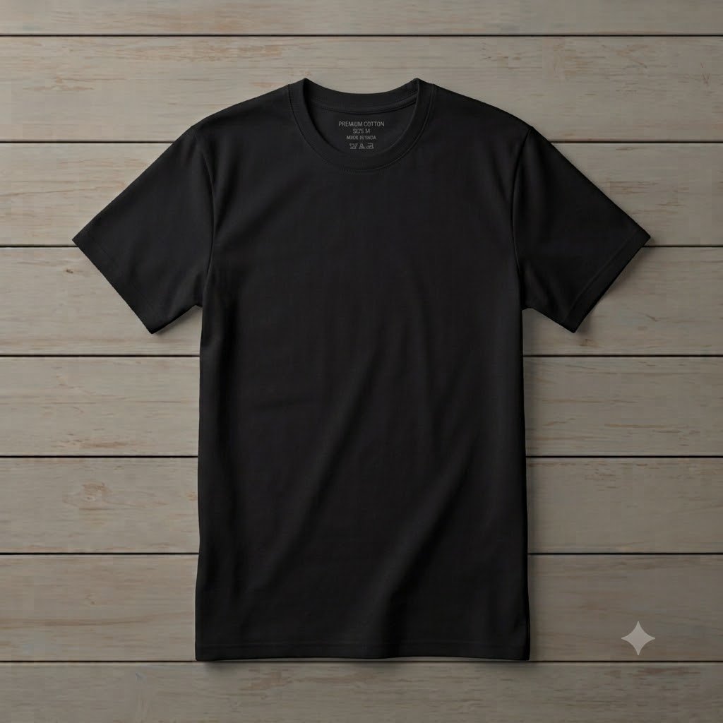 Front & Back Printed T-shirt (Black)
