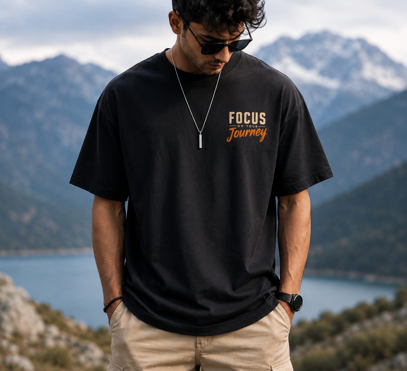 Oversized Graphic T-Shirt (Black)