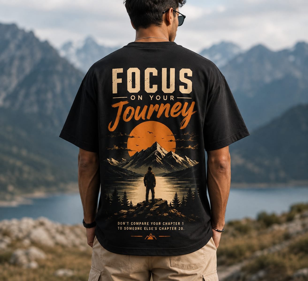 Oversized Graphic T-Shirt (Black)