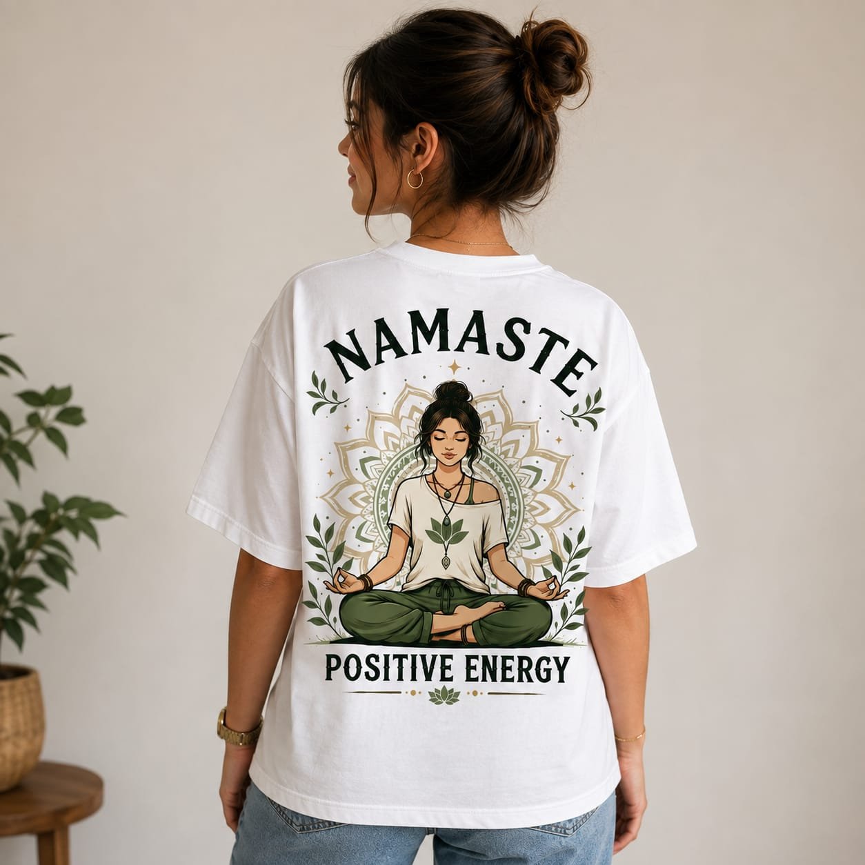 yoga Oversized T-shirts (White)