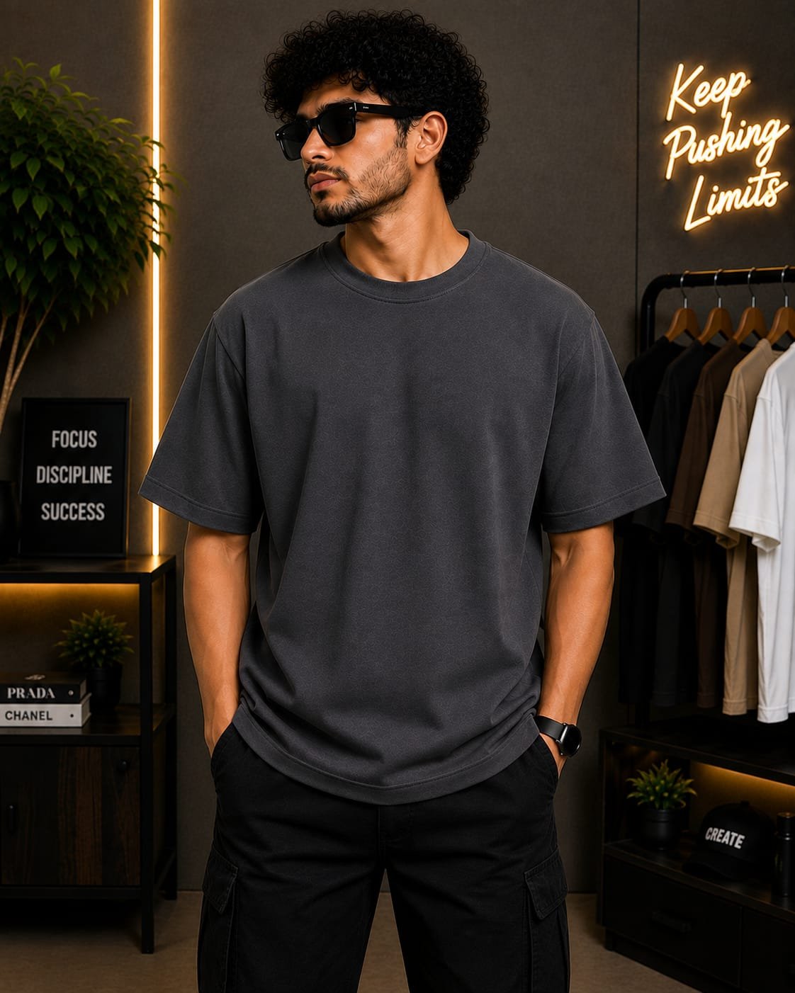 Oversized T-shirt (Charcoal)