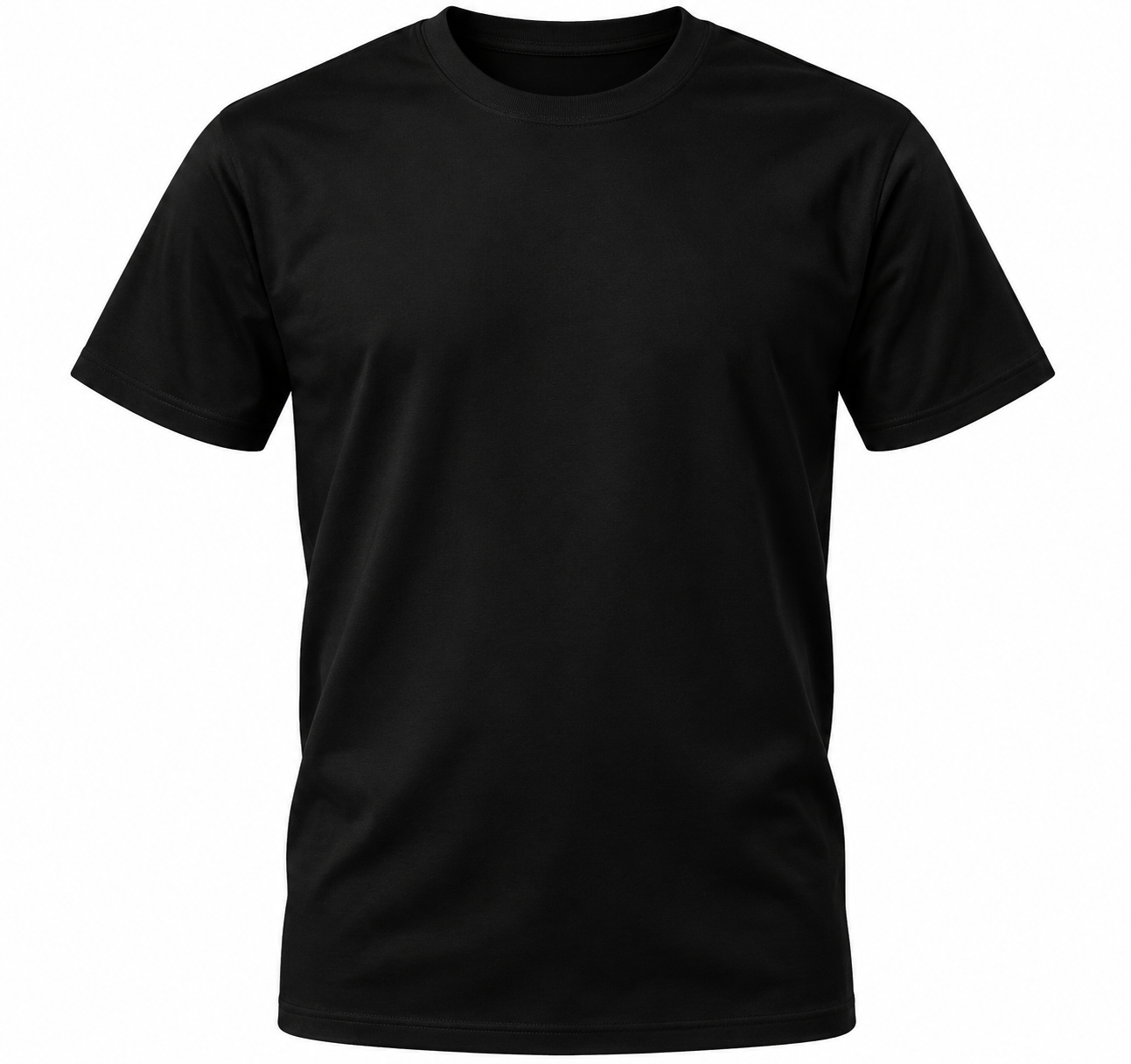Cotton Round Neck T-Shirt (Black)